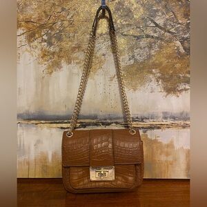 Michael Kors Croc Leather Chain Strap Small Bag